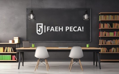 Blackboard logo mockup template