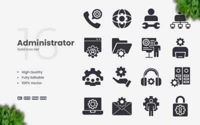 16 个管理员实体图标集