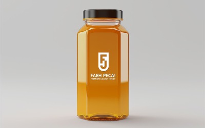 Jar logo mockup, Kozmetik ürün mockup