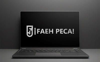 Laptop screen mockup template