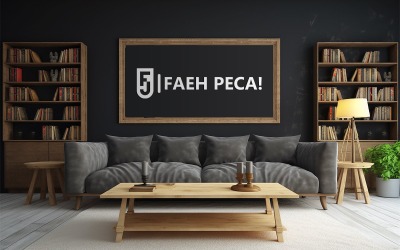 Livingroom blackboard mockup