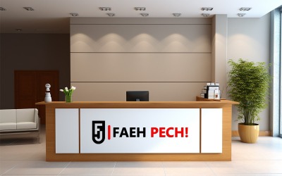Reception logo mockup design template