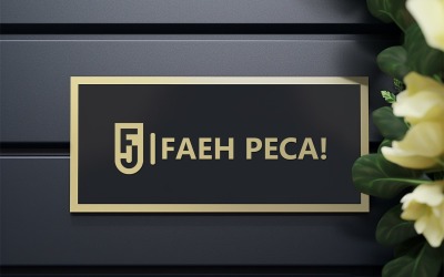 Signboard logo mockup template design