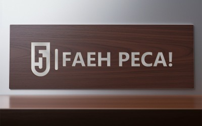 Wooden board logo mockup template