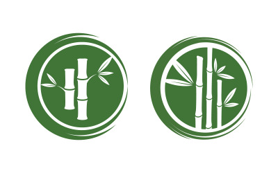 Bamboo vector icon Logo illustration design template v.11