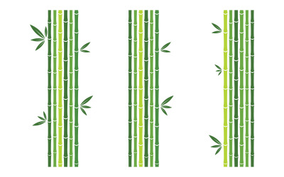 Bamboo vector icon Logo illustration design template v.16