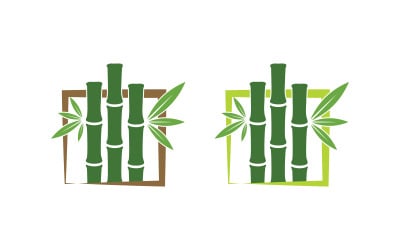 Bamboo vector icon Logo illustration design template v.2