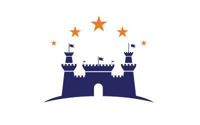 Castle vector illustration icon Template design v.10