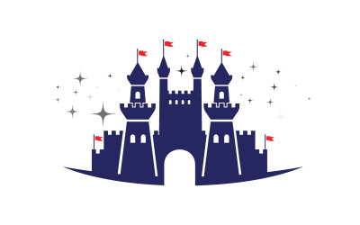 Castle vector illustration icon Template design v.11