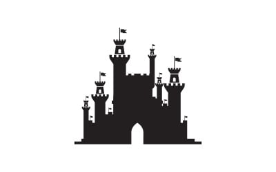 Castle vector illustration icon Template design v.13