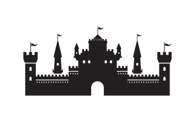 Castle vector illustration icon Template design v.15