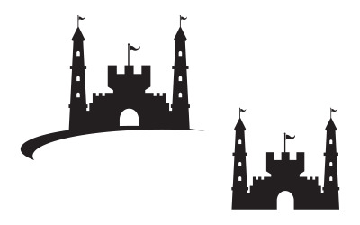 Castle vector illustration icon Template design v.8