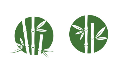 Icona vettoriale di bambù Modello di progettazione dell&amp;#39;illustrazione del logo v.14
