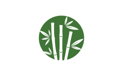 Modello di progettazione dell&amp;#39;illustrazione del logo dell&amp;#39;icona vettoriale di bambù v.15
