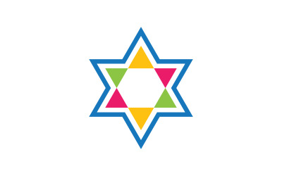 Star David Template vector illustration design template v.4