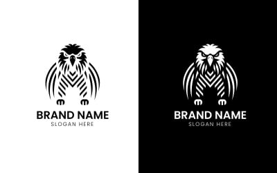 Angry Eagle bird mascot logo-750