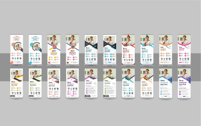 Banner roll-up medico, ospedaliero o stand-ee, x Banner, modello di design per banner pull-up