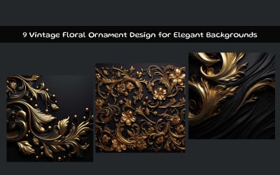 Design de ornamento floral vintage para fundos elegantes