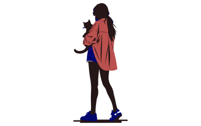 Eine Illustration einer Silhouette einer Frau