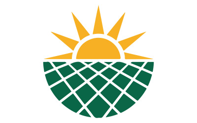 几何农田和阳光