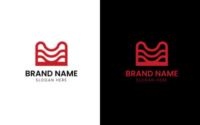 Letter M wave business logo-754