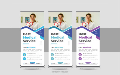 Medical, hospital roll up banner or standee banner, x Banner, Pull up banner design