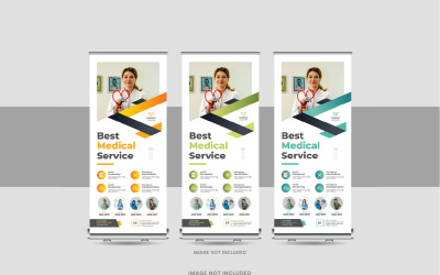 Medyczny, szpitalny baner typu roll-up lub baner stojący, x Banner, projekt banera typu pull-up