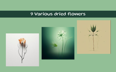 Various dried flowers  AI image