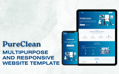 PureClean- Webbplatsmall för rengöringstjänster