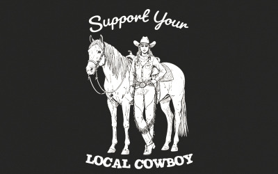 Support Your Local Cowgirls PNG, Western T-Shirt Design, Cowboy Sublimation Art, Digital Download,