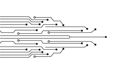 Circuit Digitaal Modern Illustratie Sjabloonontwerp v.13