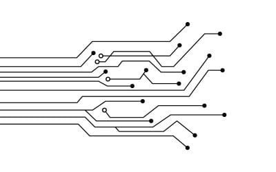 Circuit Digitaal Modern Illustratie Sjabloonontwerp v.5