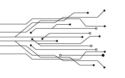 Circuit Digital Modern Illustration Template design v.11