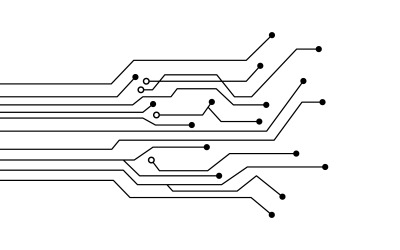 Circuit Digital Modern Illustration Template design v.5