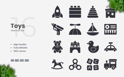 Collezione 16 giocattoli Solid Icon