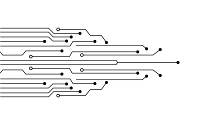 Digitales modernes Schaltungsillustrations-Vorlagendesign v.13