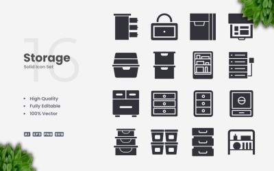 16 Speicher-Icon-Set