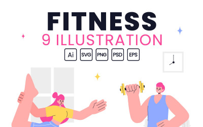9 Fitness och gym Illustration
