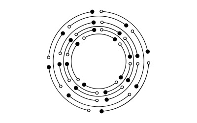 Modello di progettazione di illustrazione moderna digitale del circuito v.9