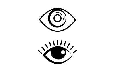 Identità del marchio Modello di progettazione del logo vettoriale per la cura degli occhi aziendale v.5