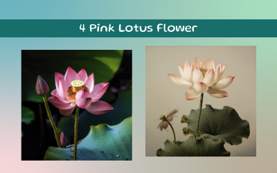Pink Lotus Flower AI image