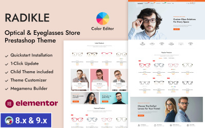 Radikle - Glasögon-, optik- och solglasaffär Prestashop Responsive Theme