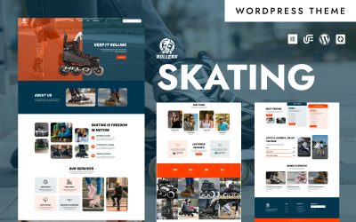 RollerX - Tema WordPress Elementor para Patinação e Esportes Radicais