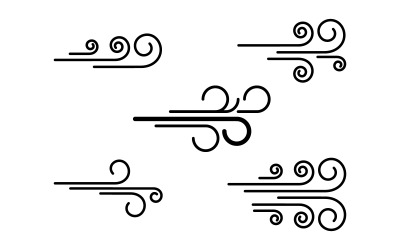 Wind illustration symbol vector Logo illustration v.2