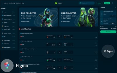 Esports - Esports  Betting  Gambling  Figma Template