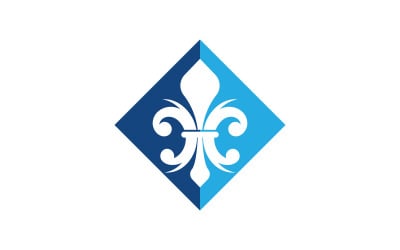 Fleur de lis vector icon Logo design template v.13