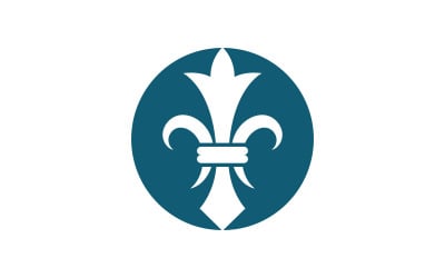 Fleur de lis vector icon Logo design template v.16