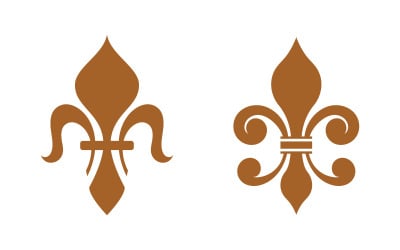 Fleur de lis vector icon Logo design template v.4