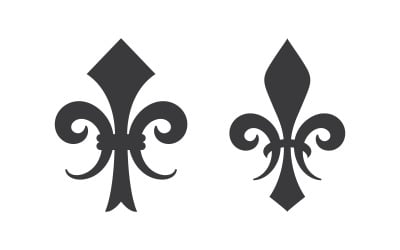 Fleur de lis vector icon Logo design template v.5