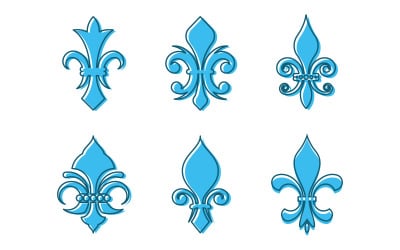Fleur de lis vector icon Logo design template v.6